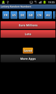 lottery random numbers menu