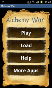 Alchemy war menu screenshot