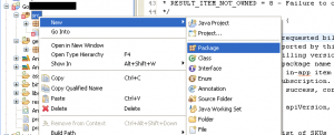 Eclipse new package